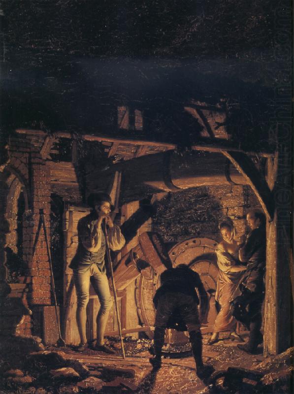 An Iron Forge Viewed from Without, Joseph wright of derby